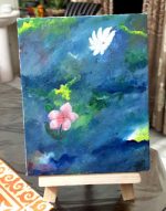 Flower Painting on Canvas 10x12 with Stand